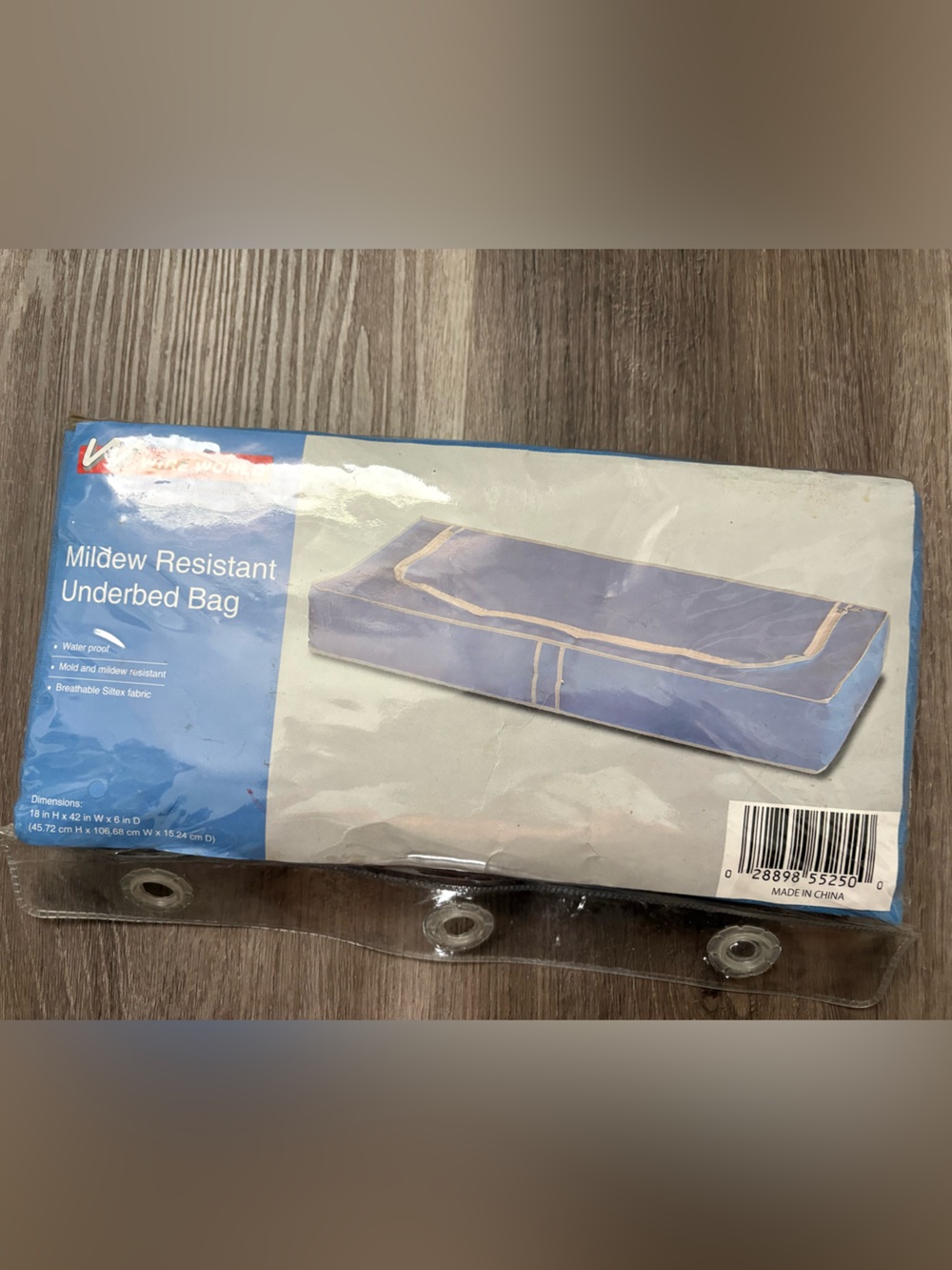 Wire World -  Mildew Resistant Underbed Bag - Blue With Zipper.